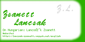 zsanett lancsak business card